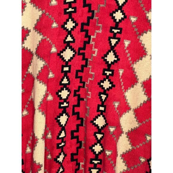 Lauren Ralph Lauren Aztec Print 3/4 Sleeve V-Neck Tunic Blouse Red Plus Size 3X - Picture 7 of 7